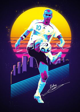 Zidane Retro Art