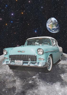 Vintage Car in Space