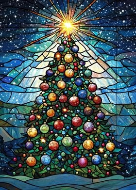 Stained Glass Christmas Tree