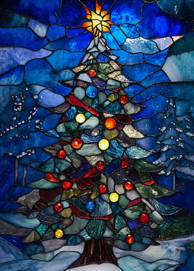 Stained Glass Christmas Tree