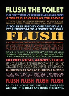 Flush The Toilet Poster