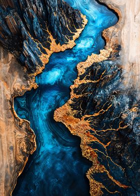 Iceland River Resin Art