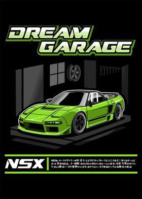 Light Green NSX in Garage