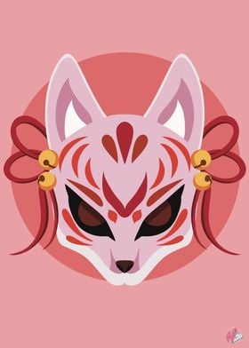 Kitsune Mask Illustration