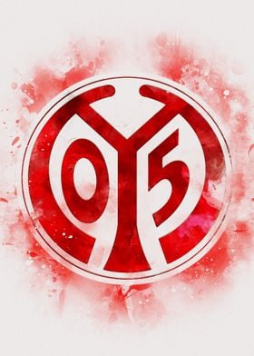 FSV Mainz 05 Logo Watercolor