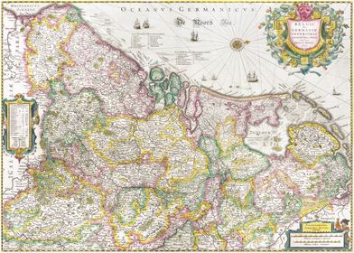 Antique Map of the Netherlands