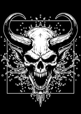 Demon Skull Illustration