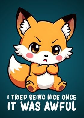 Grumpy Fox Funny Antisocial Humor