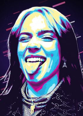 Billie Eilish Pop Art Portrait