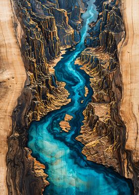 River Canyon Wood Art