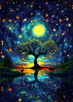 Starry Night Tree