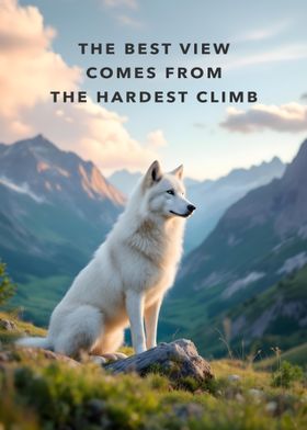 Wolf on Mountain Motivation