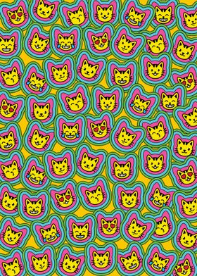 Cute Cat Emoji Pattern