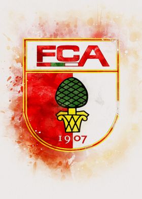 FC Augsburg Logo Watercolor