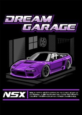 Purple NSX in Garage