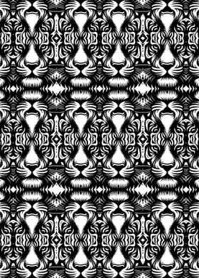 Black and White Tiger Pattern