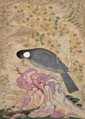 Persian Bird Floral Painting