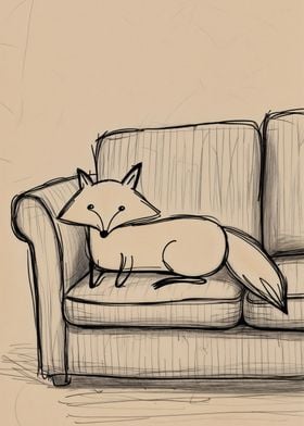 Fox on a Couch