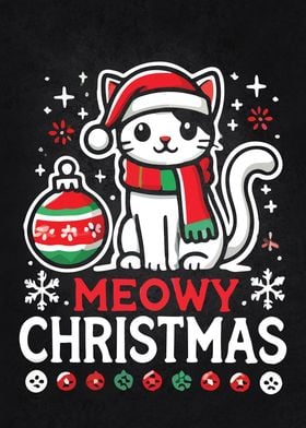 Meowy Christmas - Cute Cat