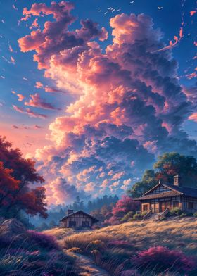 Dreamy Cottage Landscape