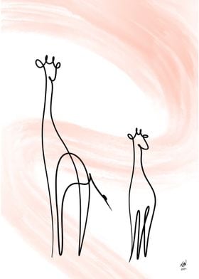 Giraffe Line Art