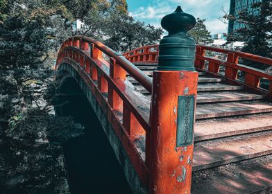 Red Bridge in Japan