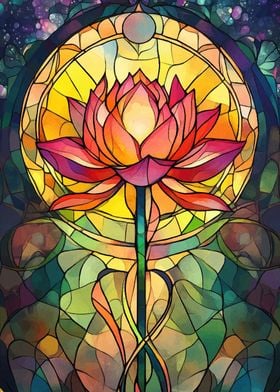 Stained Glass Lotus