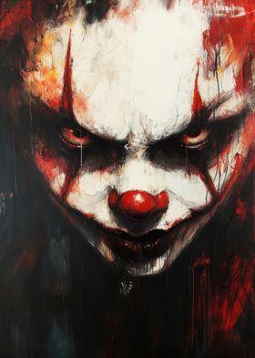 Creepy Clown Portrait