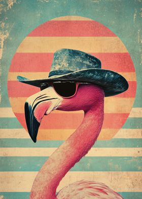 Cowgirl Flamingo Tropical