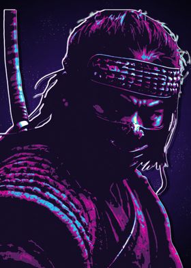 Retro Samurai Art