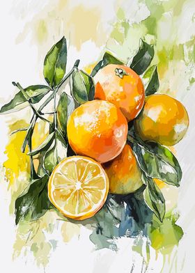 Citrus Fruit Still Life