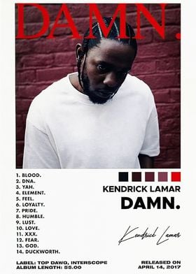 Kendrick Lamar DAMN. Album Cover