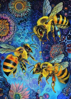 Bees in a Cosmic Garden