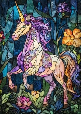 Stained Glass Unicorn