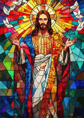 Stained Glass Jesus