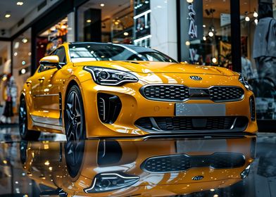 Yellow Kia Stinger