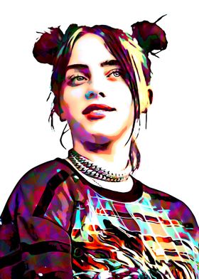 Billie Eilish Pop Art Portrait