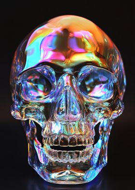 Glass Skull Decor