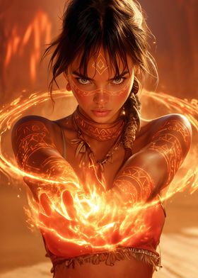 Fiery Female Warrior