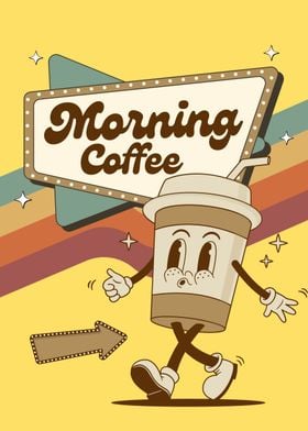 Retro Coffee Cartoon