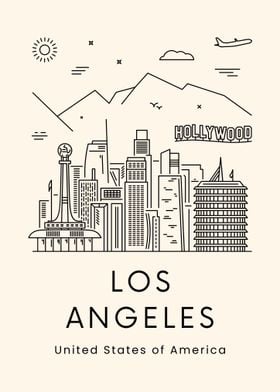 Los Angeles Skyline Illustration