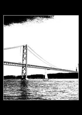 Suspension Bridge Silhouette