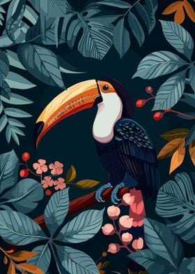 Toucan in Tropical Jungle