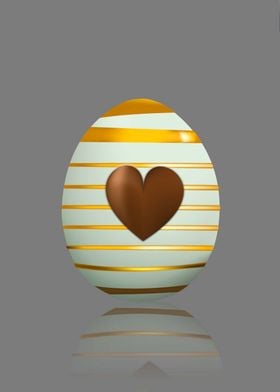 Easter Egg with Heart