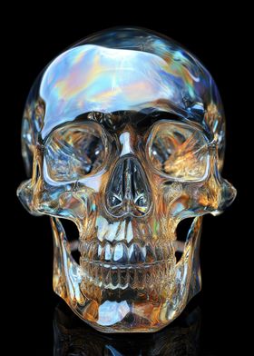 Iridescent Glass Skull