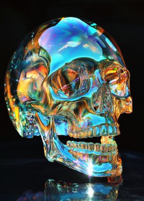 Glass Skull Sculpture