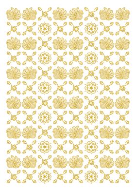 Batik Jambi Gold Floral Pattern