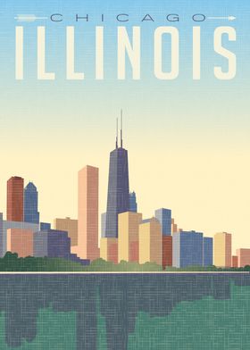 Chicago Skyline Poster