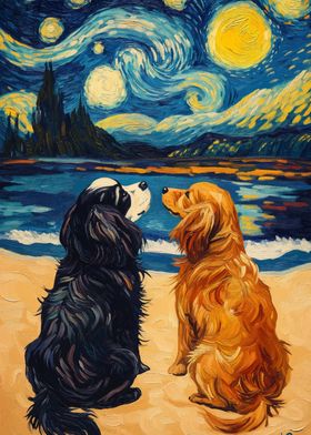 Starry Night Dogs