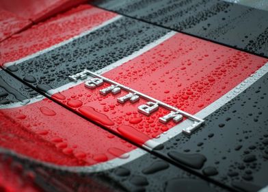 Ferrari Emblem with Raindrops